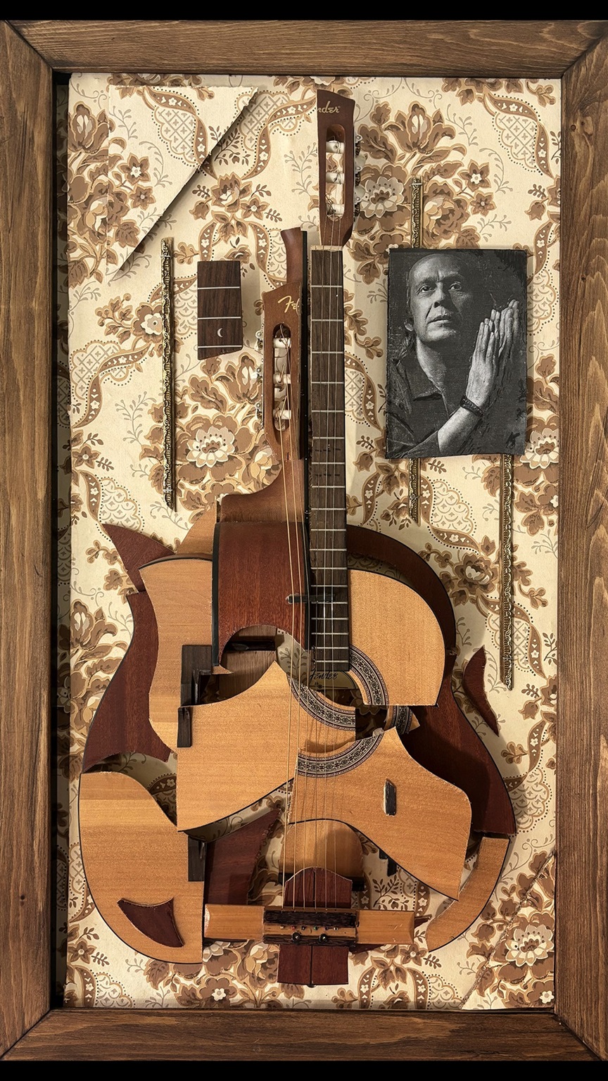 Spirit of Flamenco Framed 2023 Mixed Media on Wood 39”X22”X5”
