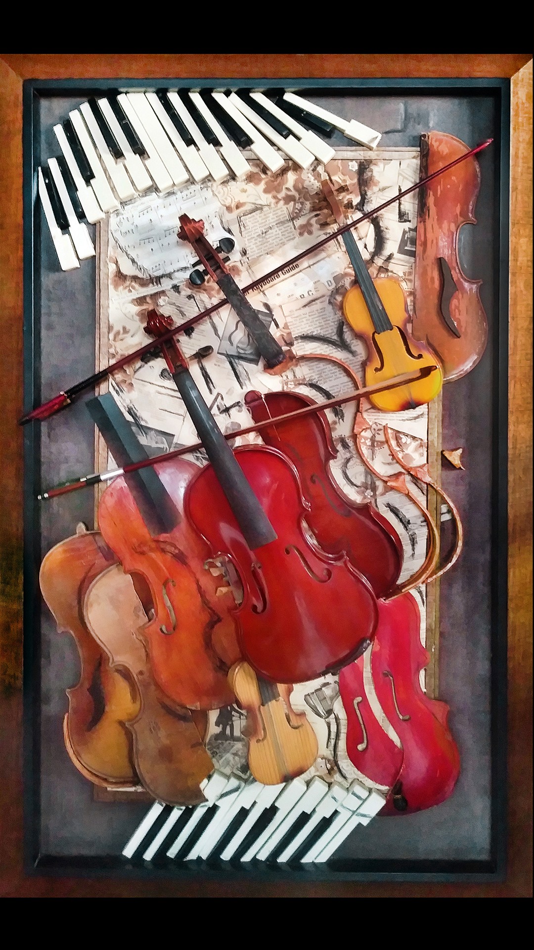 Tribute to J.S. Bach 2019 Mixed Media 48”X30”X2”